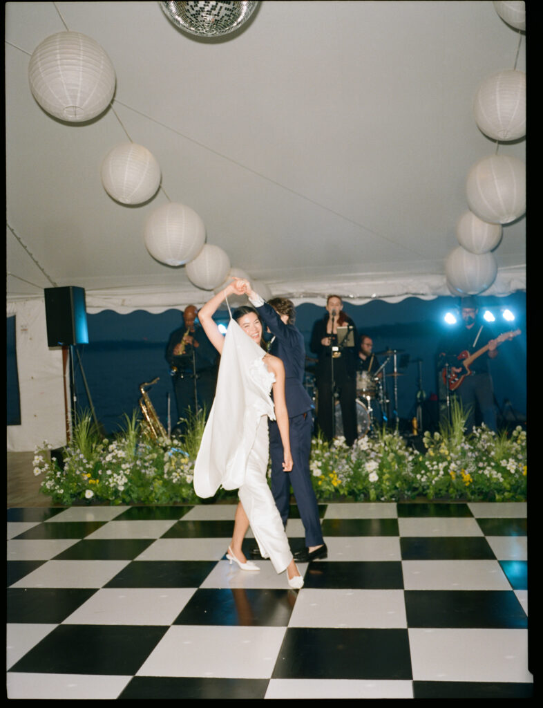 checkered dance floor
